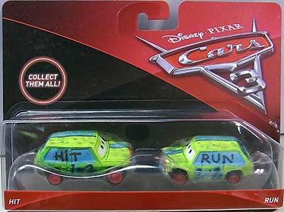 MATTEL CARS 3 2PACK HIT & RUN 台紙傷み特価