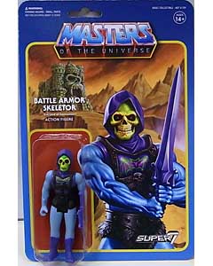 SUPER 7 REACTION FIGURES 3.75インチアクションフィギュア MASTERS OF THE UNIVERSE BATTLE ARMOR SKELETOR [BATTLE DAMAGED]