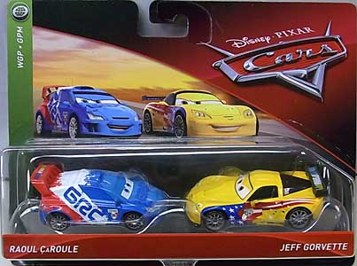 MATTEL CARS 2018 2PACK RAOUL CAROULE & JEFF GORVETTE