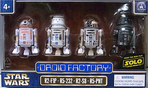 STAR WARS USAディズニーテーマパーク限定 SOLO: A STAR WARS STORY DROID FACTORY 4PACK [R2-F1P、R5-232、R2-S8、R5-PHT]