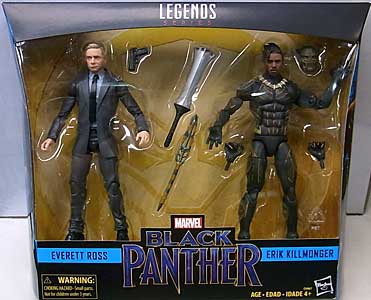 HASBRO MARVEL LEGENDS 2018 2PACK 映画版 BLACK PANTHER EVERETT ROSS & ERIK KILLMONGER パッケージ傷み特価