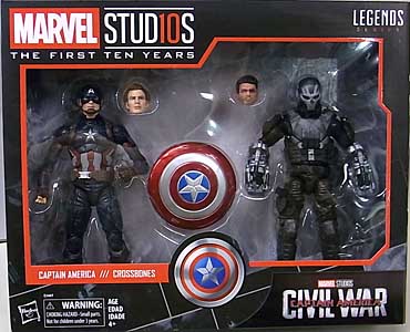 HASBRO MARVEL STUDIOS: THE FIRST TEN YEARS 映画版 CAPTAIN AMERICA CIVIL WAR CAPTAIN AMERICA & CROSSBONES 2PACK パッケージ傷み特価