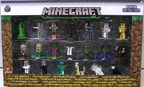 JADA TOYS NANO METALFIGS MINECRAFT 20PACK WAVE 1