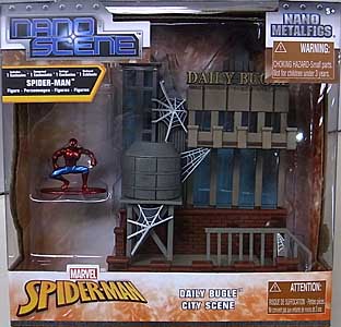 JADA TOYS MARVEL NANO METALFIGS NANO SCENE SPIDER-MAN DAILY BUGLE CITY SCENE