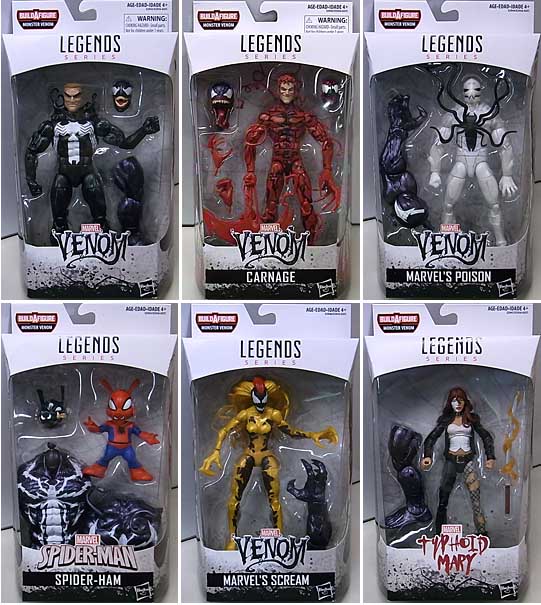 HASBRO MARVEL LEGENDS 2018 VENOM SERIES 1.0 6種セット [MONSTER VENOM SERIES]