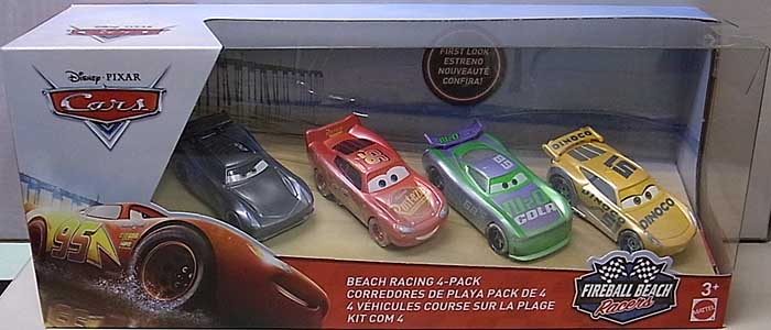 MATTEL CARS 2018 FIREBALL BEACH RACERS BEACH RACING 4PACK [H.J. HOLLIS入り] パッケージ傷み特価