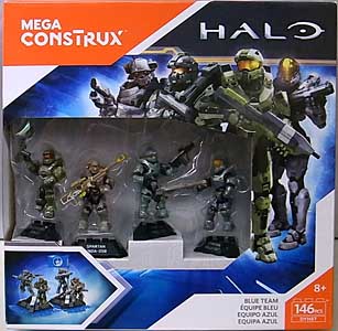 MEGA CONSTRUX HALO BLUE TEAM 4PACK BOX SET