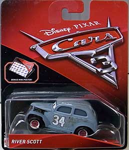 MATTEL CARS 3 シングル RIVER SCOTT ブリスター傷み特価