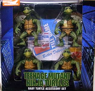 NECA TEENAGE MUTANT NINJA TURTLES [1990 MOVIE] 1/4スケールアクションフィギュア BABY TURTLE ACCESSORY SET ワケアリ特価