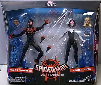 HASBRO MARVEL LEGENDS 2018 2PACK SPIDER-MAN INTO THE SPIDER-VERSE MILES MORALES & SPIDER-GWEN パッケージ傷み特価