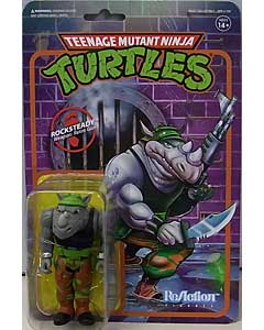 SUPER 7 REACTION FIGURES 3.75インチアクションフィギュア TEENAGE MUTANT NINJA TURTLES WAVE 1 ROCKSTEADY ブリスター傷み特価