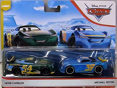 MATTEL CARS 2019 2PACK HERB CURBLER & MICHAEL ROTOR