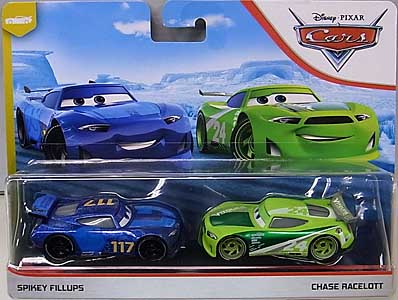 MATTEL CARS 2019 2PACK SPIKEY FILLUPS & CHASE RACELOTT ブリスター傷み特価