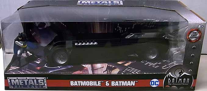 JADA TOYS METALS DIE CAST 1/24スケール BATMAN THE ANIMATED SERIES BATMOBILE &amp; BATMAN パッケージワレ特価