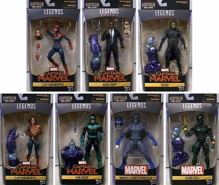 HASBRO MARVEL LEGENDS 2019 CAPTAIN MARVEL SERIES 1.0 7種セット [KREE SENTRY SERIES]