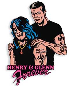 YESTERDAYS ENAMEL PIN HENRY & GLENN COVER ART