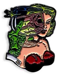 YESTERDAYS ENAMEL PIN MISFITS DIE DIE MY DARLING COVER ART