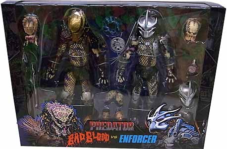 NECA PREDATOR 7インチアクションフィギュア ULTIMATE BAD BLOOD & ENFORCER 2PACK パッケージ傷み特価