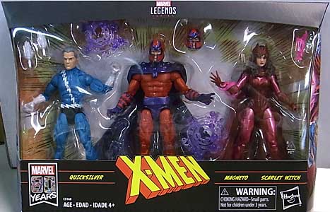 HASBRO MARVEL LEGENDS 2019 3PACK X-MEN QUICKSILVER & MAGNETO & SCARLET WITCH パッケージ傷み特価