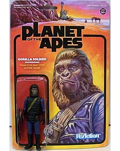 SUPER 7 REACTION FIGURES 3.75インチアクションフィギュア PLANET OF THE APES WAVE 2 GORILLA SOLDIER [PATROLMAN]