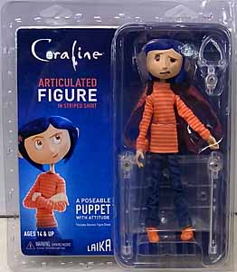 NECA CORALINE ARTICULATED FIGURE CORALINE [STRIPED SHIRTS]