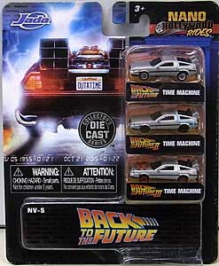 JADA TOYS NANO HOLLYWOOD RIDES BACK TO THE FUTURE TIME MACHINE 3PACK 台紙傷み特価