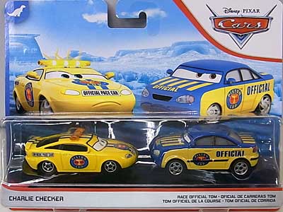 MATTEL CARS 2019 2PACK CHARLIE CHECKER &amp; RACE OFFICIAL TOM