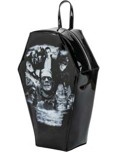 ROCK REBEL MONSTER COLLAGE COFFIN BACKPACK