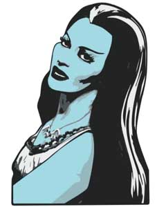 ROCK REBEL ENAMEL PIN LILY MUNSTER