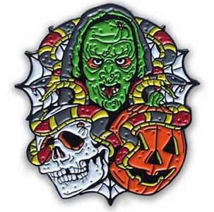 LUNAR CRYPT ENAMEL PIN HALLOWEEN MASKS