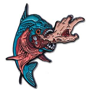 LUNAR CRYPT ENAMEL PIN KILLER FISH [BLUE]