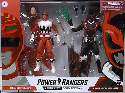 HASBRO POWER RANGERS LIGHTNING COLLECTION 6インチアクションフィギュア 2PACK LOST GALAXY RED RANGER & IN SPACE PSYCHO RED RANGER パッケージ傷み特価