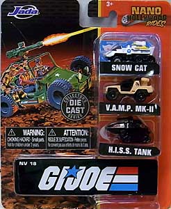 JADA TOYS NANO HOLLYWOOD RIDES G.I.JOE 3PACK