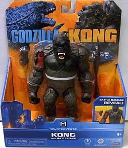 PLAYMATES GODZILLA VS. KONG 6インチベーシックアクションフィギュア KONG WITH BATTLE-AXE パッケージ傷み特価