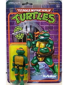 SUPER 7 REACTION FIGURES 3.75インチアクションフィギュア TEENAGE MUTANT NINJA TURTLES WAVE 1 MICHELANGELO