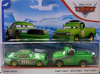 MATTEL CARS 2020 2PACK CHICK HICKS & CHIEF CHICK 台紙傷み特価