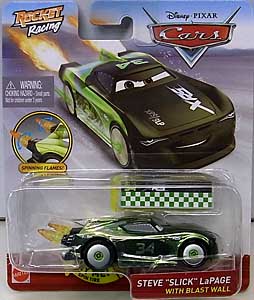 MATTEL CARS 2020 XTREME RACING SERIES ROCKET RACING シングル STEVE SLICK LAPAGE WITH BLAST WALL 台紙傷み特価