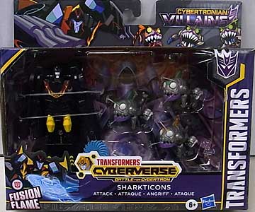 HASBRO アニメ版 TRANSFORMERS CYBERVERSE BATTLE FOR CYBERTRON SHARKTICONS ATTACK 4PACK