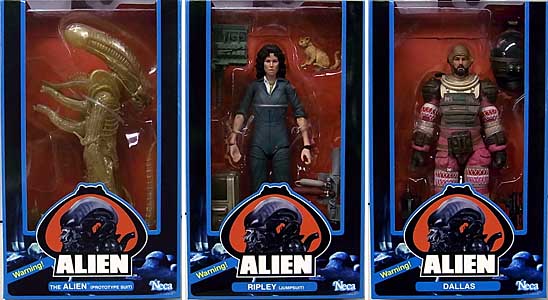 NECA ALIEN TARGET限定 7インチアクションフィギュア ALIEN 40TH ANNIVERSARY シリーズ1 3種セット