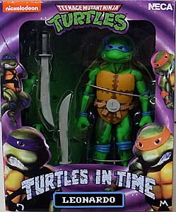 NECA TEENAGE MUTANT NINJA TURTLES TURTLES IN TIME 7インチアクションフィギュア シリーズ1 LEONARDO