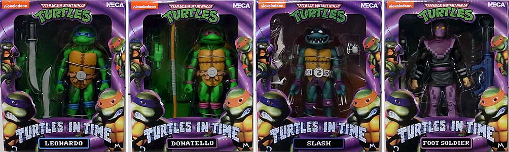 NECA TEENAGE MUTANT NINJA TURTLES TURTLES IN TIME 7インチアクションフィギュア シリーズ1 4種セット