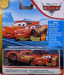 MATTEL CARS 2020 シングル LIGHTNING McQUEEN WITH SIGN ブリスター傷み特価