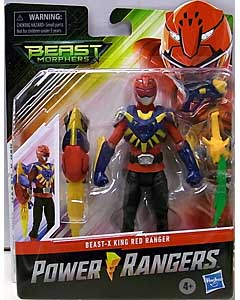 台紙傷み特価 HASBRO POWER RANGERS BEAST MORPHERS 6インチアクションフィギュア BEAST-X KING RED RANGER