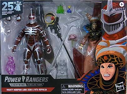 HASBRO POWER RANGERS LIGHTNING COLLECTION GAMESTOP限定 6インチアクションフィギュア 2PACK MIGHTY MORPHIN LORD ZEDD & RITA REPULSA パッケージ傷み特価