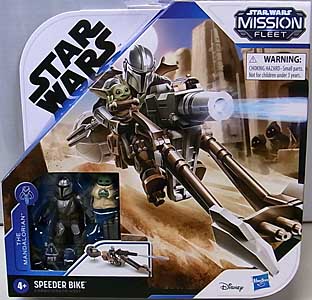 HASBRO STAR WARS MISSION FLEET THE MANDALORIAN & CHILD SPEEDER BIKE