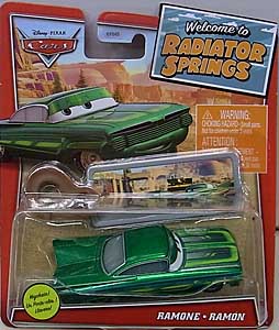 MATTEL CARS 2021 WELCOME TO RADIATOR SPRINGS シングル RAMONE [GREEN] WITH KEY CHAIN