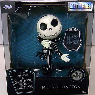 JADA TOYS METALS DIE CAST 4インチフィギュア THE NIGHTMARE BEFORE CHRISTMAS JACK SKELLINGTON [GLOW IN THE DARK]