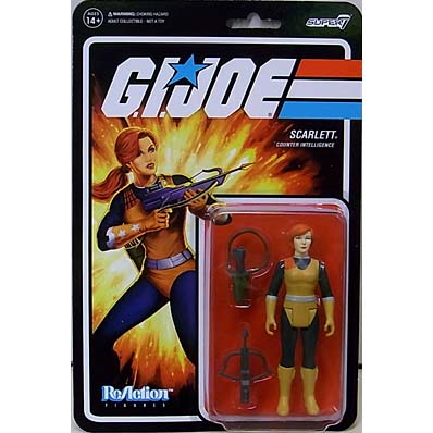 在庫処分特価 SUPER 7 REACTION FIGURES 3.75インチアクションフィギュア G.I.JOE WAVE 1 SCARLETT