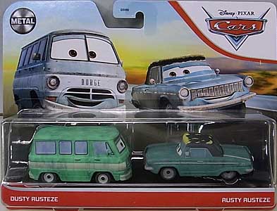 台紙傷み特価 MATTEL CARS 2021 2PACK DUSTY RUST-EZE & RUSTY RUST-EZE 