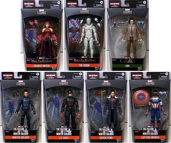 HASBRO MARVEL LEGENDS 2021 DISNEY+ WAVE 1 [CAPTAIN AMERICA FLIGHT GEAR SERIES] 7種セット